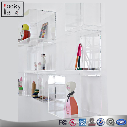 Square Away Acrylic box Shelf,Wall Mount Display Shelves